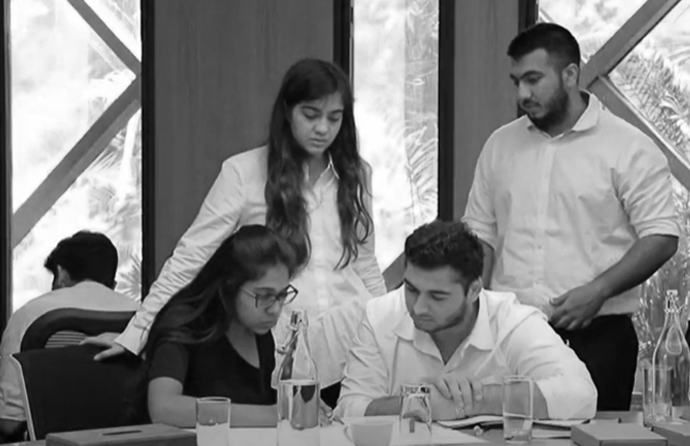 Students working together